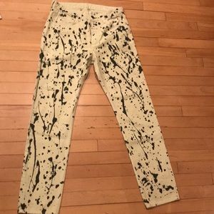 Rag and Bones splatter jeans